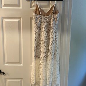 Lulus Elegant Lace Overlay Dress